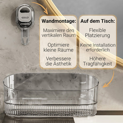 🎁Zeitlich begrenzt 50%RABATT🎁Aufbewahrungsregal mit Saugnapf und Abflussloch