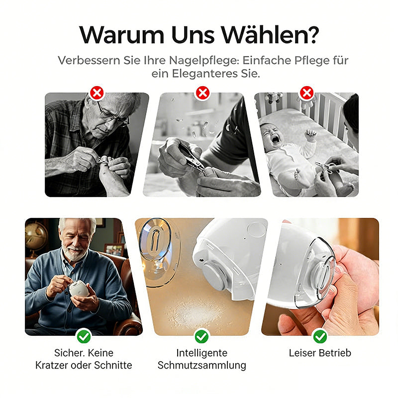 💅✨ Universeller automatischer Fingernagelschleifer für Erwachsene und Kinder 👶🔧
