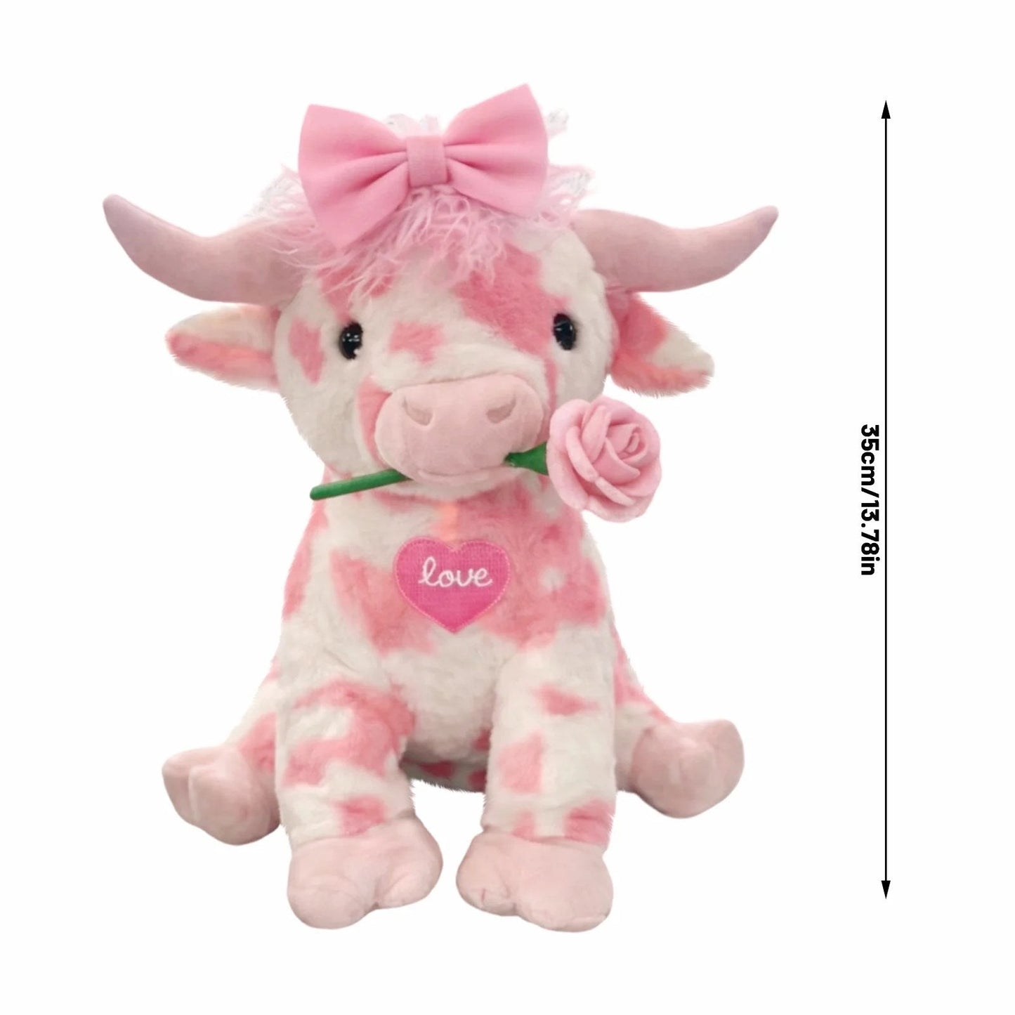 🐮💗 Valentinstag Rosa Highland-Kuh Plüschtier – Die süßeste Art, „Ich liebe dich“ zu sagen 💕