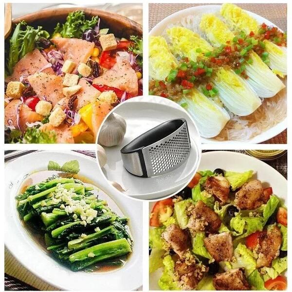 🔥430 Stainless Steel Ring Garlic Press